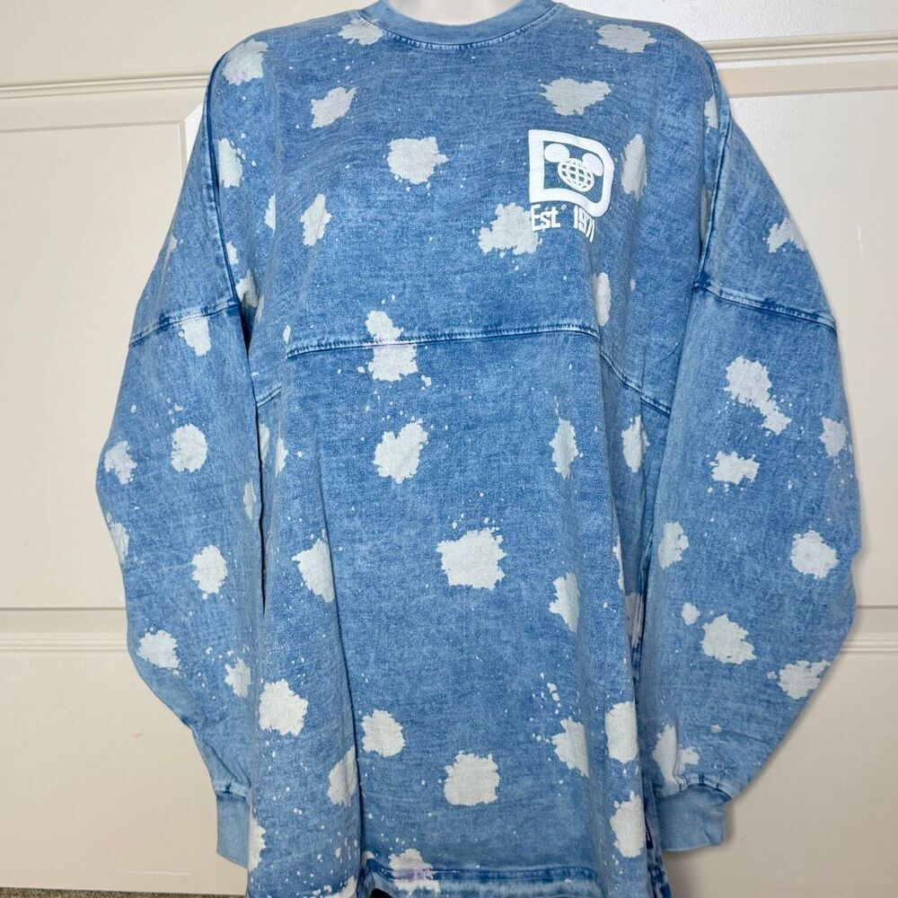 Denim Bleach WDW Spirit Jersey Adults M Medium Walt Disney World NWT AOP 1 of 2